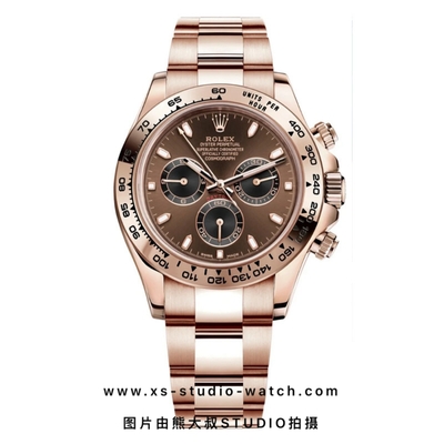 劳力士 Rolex 迪通拿系列116505 玫瑰金巧克力面 条刻（4130机芯）