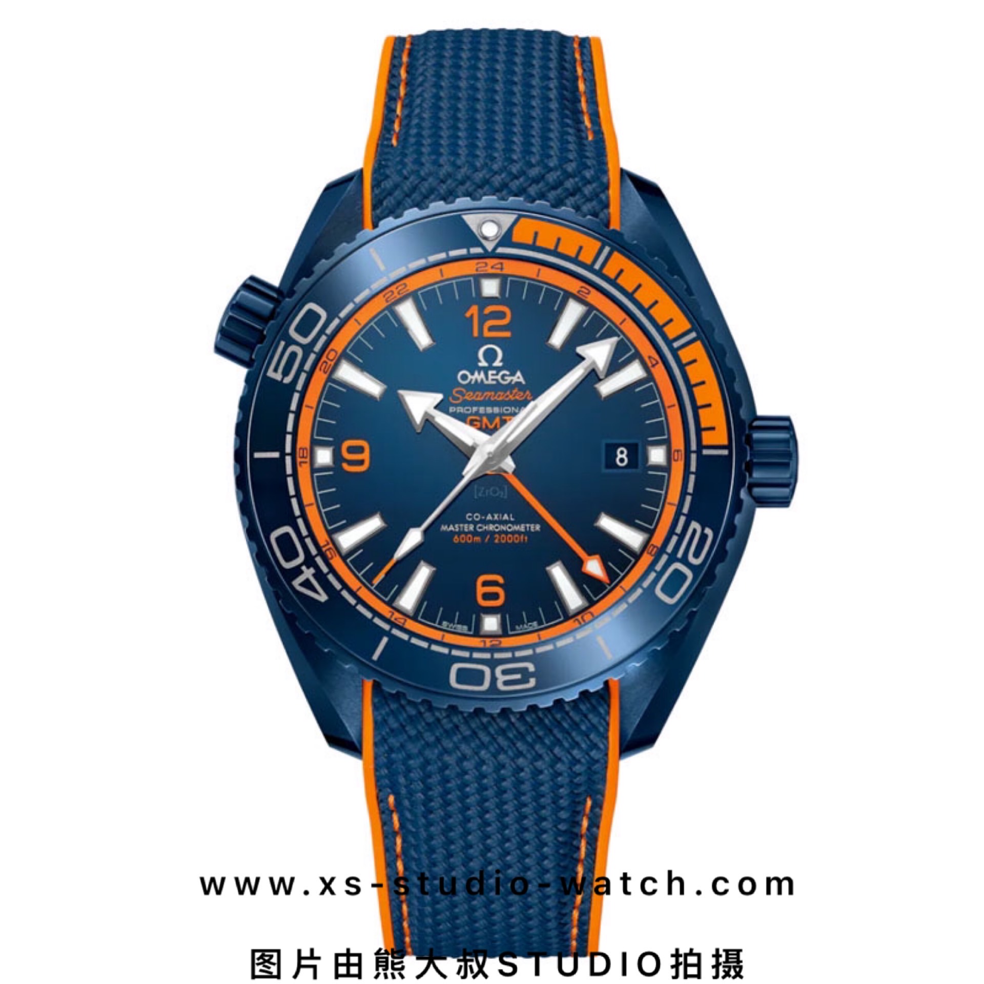 欧米茄 OMEGA SEAMASTER PLANET OCEAN 海马600M系列潜水表 蓝陶瓷1/4橙