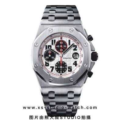 爱彼 皇家橡树离岸型计时腕表 AP26170ST.OO.1000ST.01 钢带白盘粉刻