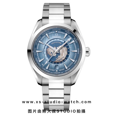 欧米茄 OMEGA SEAMASTER AQUA TERRA 世界时地球盘 75周年天空蓝钢带