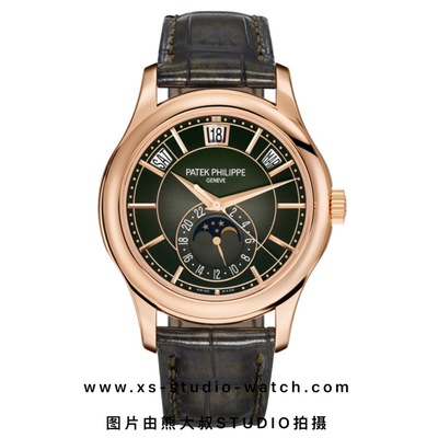 百达翡丽 &nbsp;Patek Philippe 复杂功能月相 PP5205R-011 玫瑰金绿