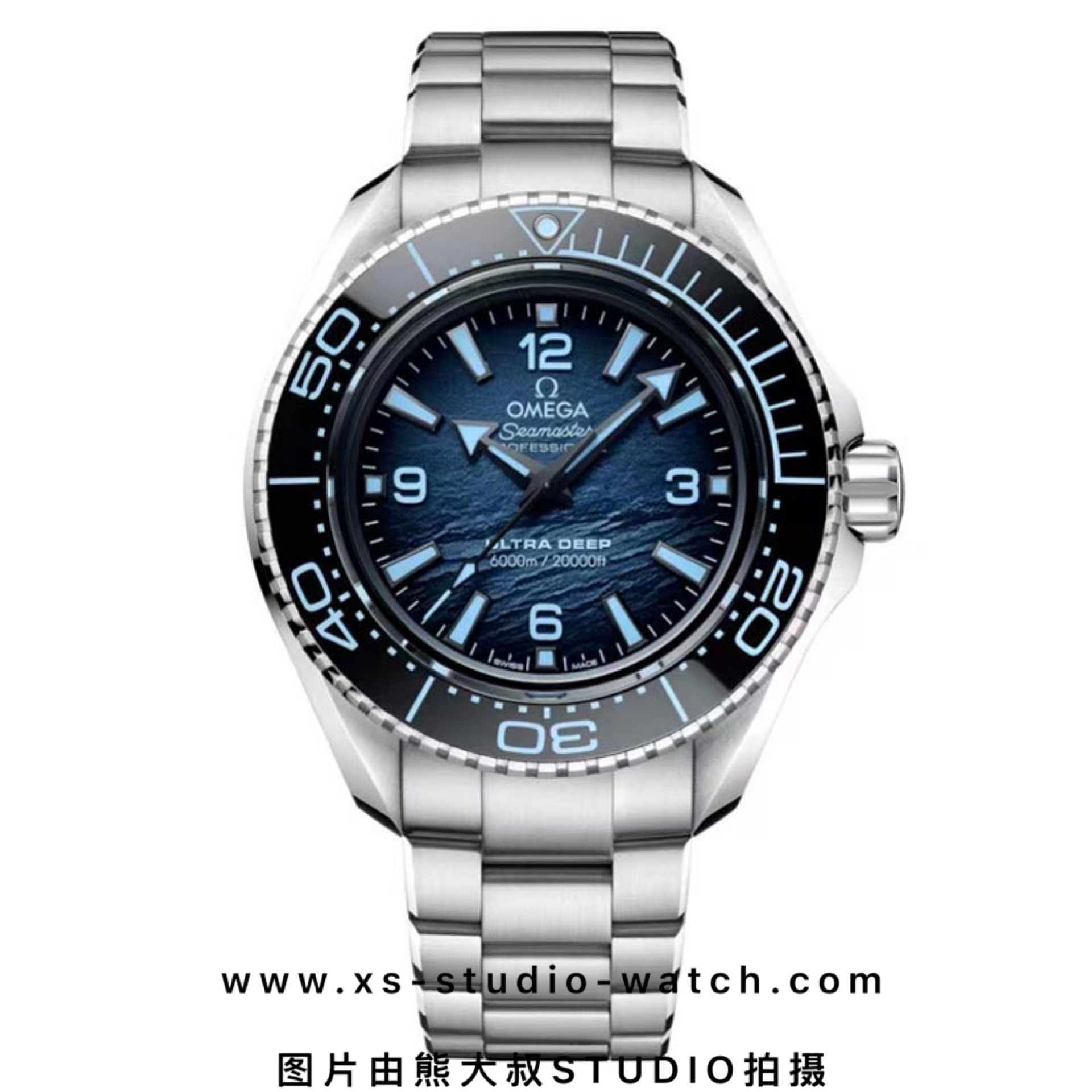 欧米茄 OMEGA SEAMASTER PLANET OCEAN 海马6000M系列潜水表 深海渐变蓝