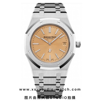 爱彼 皇家橡树超薄腕表 AP15202BC.OO.1240BC.01 三文鱼盘面