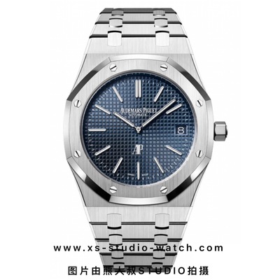爱彼 皇家橡树超薄腕表 AP15202OR.OO.1240OR.01 经典钢王之王 海蓝盘