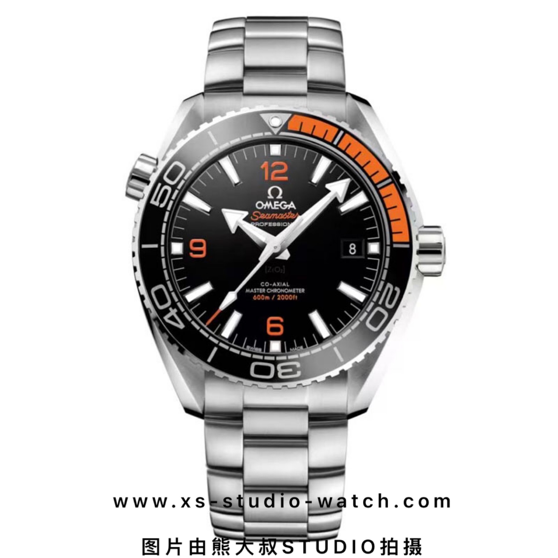 欧米茄 OMEGA SEAMASTER PLANET OCEAN 海马600M系列潜水表 经典钢带1/4橙