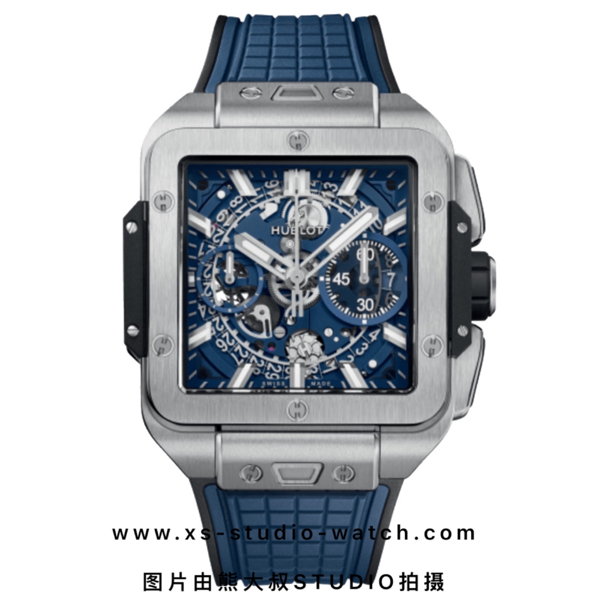 宇舶 HUBLOT 方形复古大爆炸 821.NX.5170.RX钛壳蓝盘
