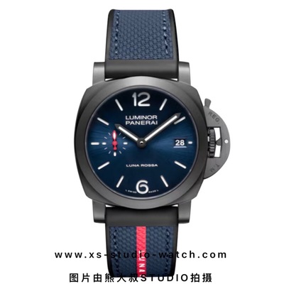 沛纳海 PAM01408腕表 Luminor Quaranta Steel DLC Luna Rossa系列
