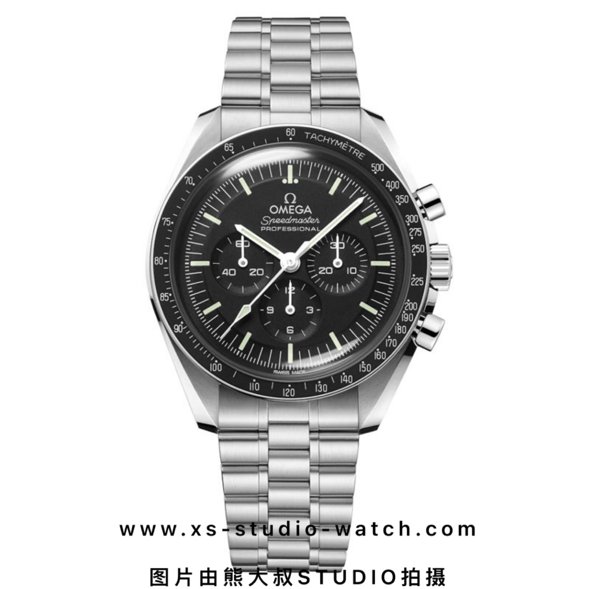 欧米茄 OMEGA SPEEDMASTER MOONWATCH系列计时表 登月系列黑熊猫盘