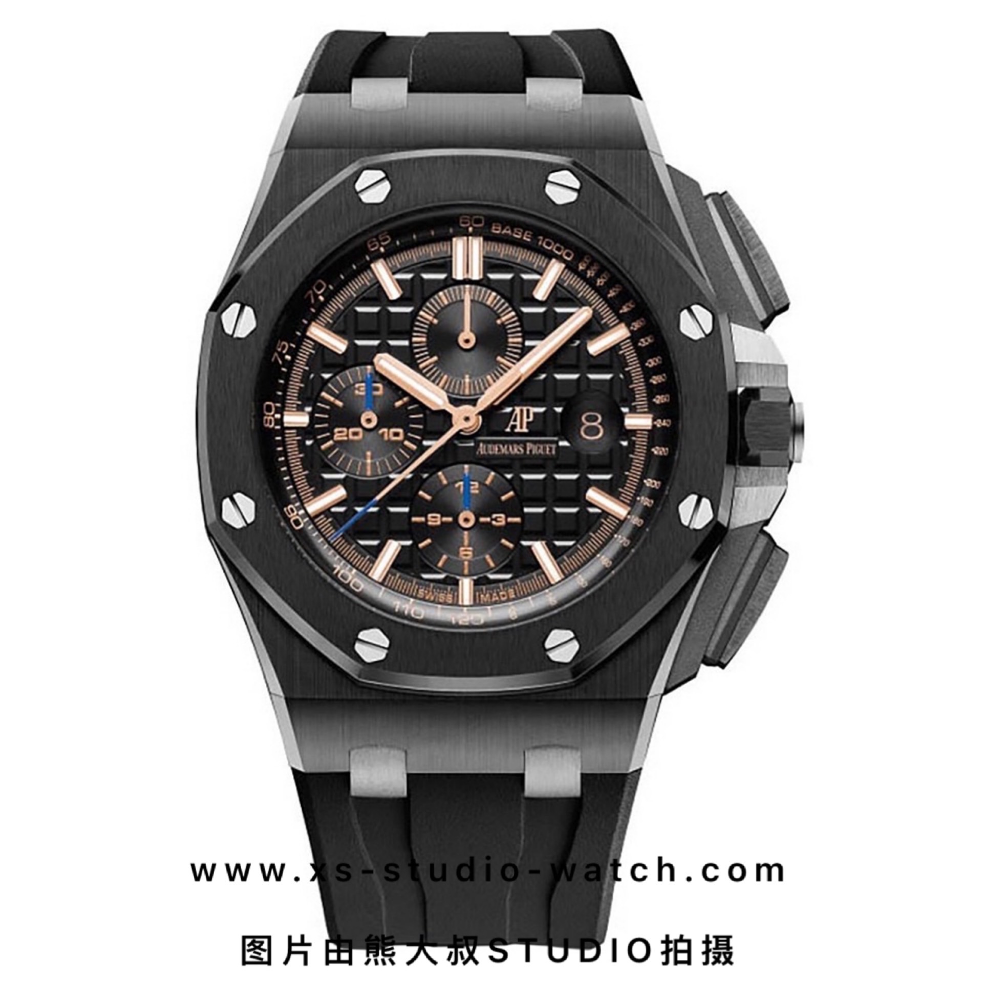 爱彼 皇家橡树离岸型计时腕表 AP26405CE.OO.A002CA.02 碳黑蓝针