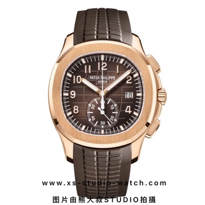 百达翡丽 &nbsp;Patek Philippe Nautilus PP5968R-001 玫瑰金巧克力胶带