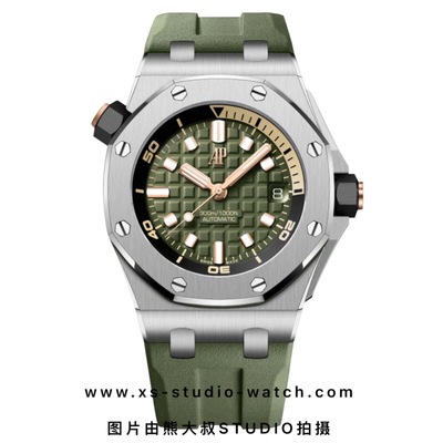 爱彼 皇家橡树离岸型腕表 AP15720ST.OO.A052CA.01 绿盘