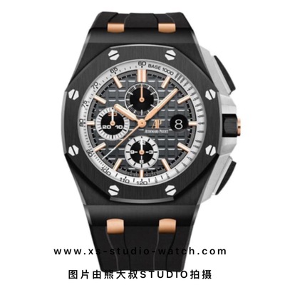爱彼 皇家橡树离岸型计时腕表 AP26415CE.OO.A002CA.01 玫瑰黑陶瓷灰盘